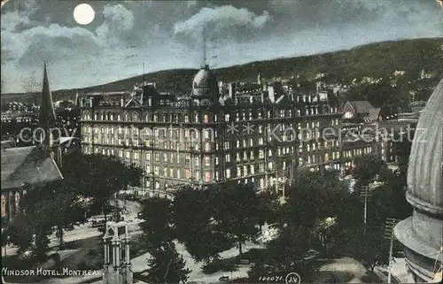 Montreal Quebec Windsor Hotel by night and moonlight Kat. Montreal