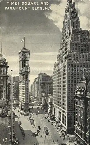 New York City Time Square and Paramount Building Skyscraper / New York /