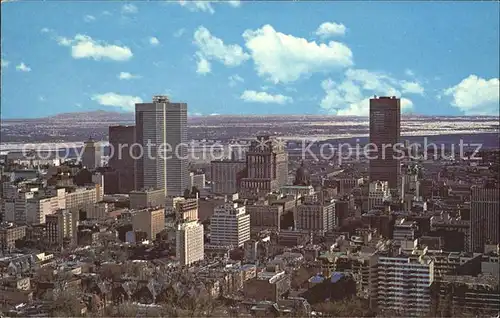 Montreal Quebec View from Mount Royal Look out Downtown Skyscraper Kat. Montreal