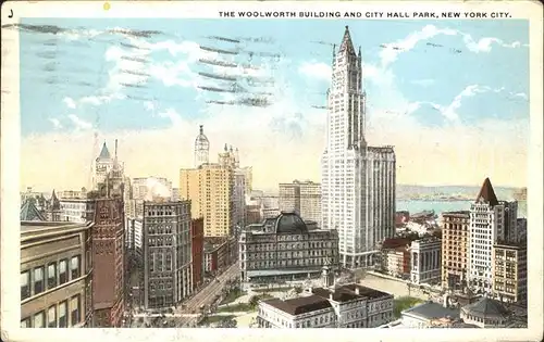 New York City Woolworth Building City Hall Park Broadway Skyscraper / New York /