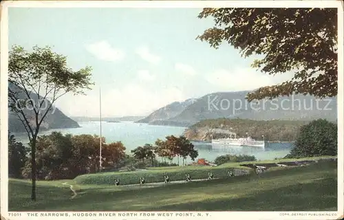 West Point New York The Narrows Hudson River Steamer Kat. West Point