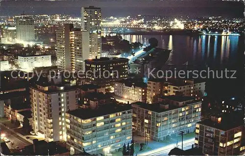 Vancouver British Columbia English Bay Apartment Area by night Kat. Vancouver