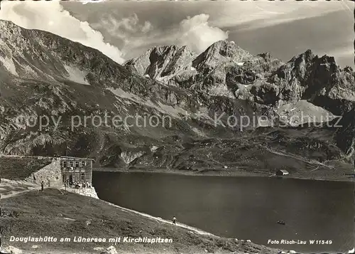Luenersee Vorarlberg Douglashuette mit Kirchlispitzen Kat. Vandans