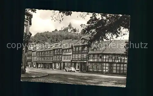 Wernigerode Harz An der Schoenen Ecke Fachwerkhaeuser Schloss Kat. Wernigerode