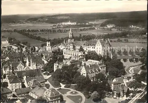 Sigmaringen Schloss Donautal Fliegeraufnahme Kat. Sigmaringen