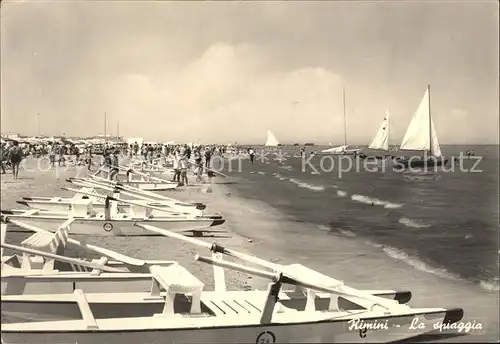 Rimini Spiaggia Strand Segelboot Kat. Rimini