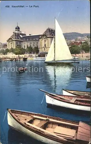 Neuchatel NE Le Port Bateaux Kat. Neuchatel