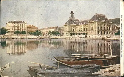 Neuchatel NE Uferpartie am Neuenburgersee Gebaeude Kat. Neuchatel