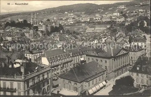 Neuchatel NE Blick ueber die Stadt Kat. Neuchatel