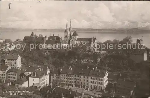 Neuchatel NE Lac et les Alpes Kat. Neuchatel