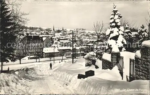 La Chaux de Fonds en hiver Winterpanorama Kat. La Chaux de Fonds