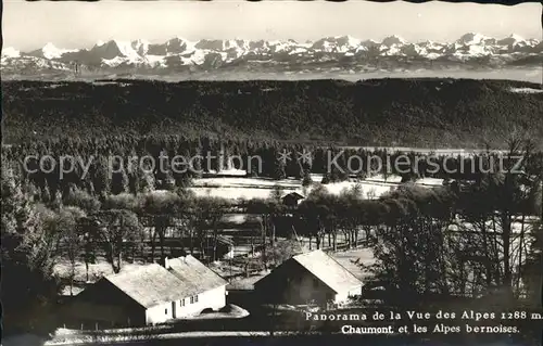 La Vue des Alpes Panorama Chaumont et les Alpes bernoises Alpenpanorama Kat. La Vue des Alpes