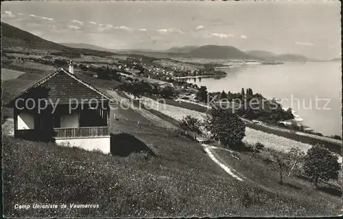 Vaumarcus Camp Unioniste Panorama Lac de Neuchatel Kat. Vaumarcus