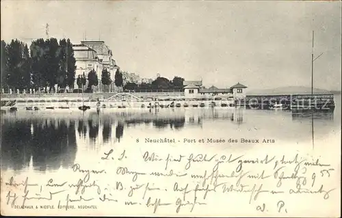 Neuchatel NE Port et Musee des Beaux Arts Hafen Museum Kat. Neuchatel