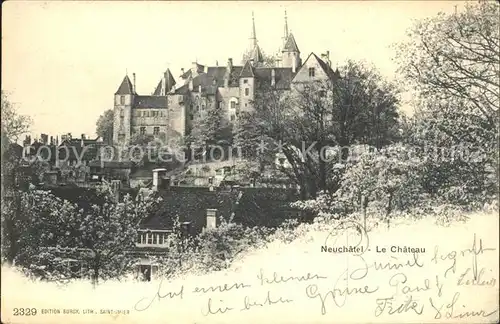 Neuchatel NE Chateau Schloss Kat. Neuchatel