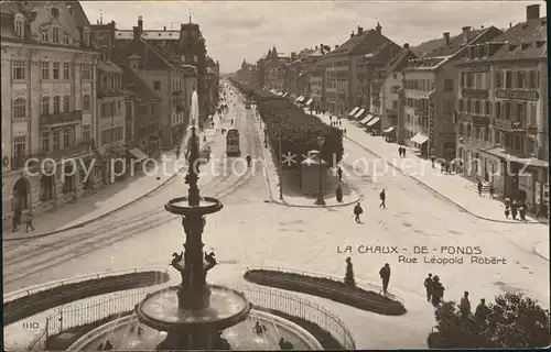 La Chaux de Fonds Grande Fontaine Rue Leopold Robert Kat. La Chaux de Fonds