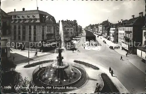 La Chaux de Fonds Fontaine monumentale Rue Leopold Robert Kat. La Chaux de Fonds