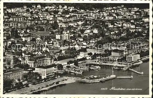 Neuchatel NE Port vue aerienne Kat. Neuchatel