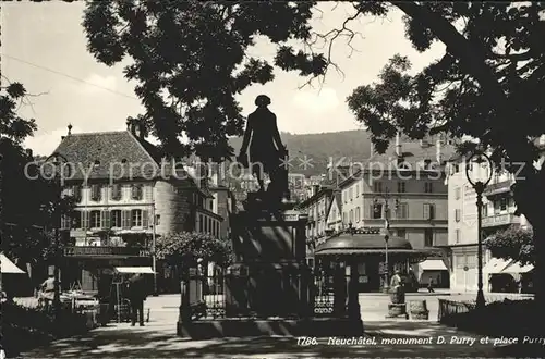 Neuchatel NE Monument Purry et Place Purry Denkmal Kat. Neuchatel