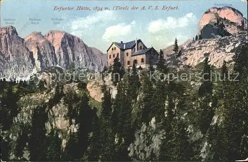 Erfurterhuette Berghuette Rofangebirge Kat. Eben am Achensee