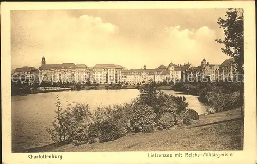 Charlottenburg Lietzensee mit Reichsmilitaergericht / Berlin /Berlin Stadtkreis