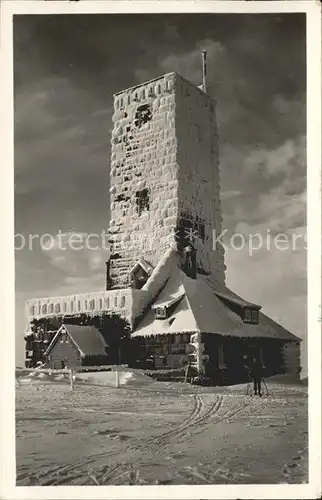 Feldberg Schwarzwald Turm im Rauhreif Kat. Feldberg (Schwarzwald)