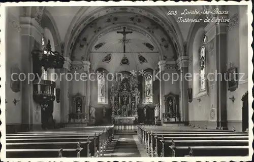 Loeche-les-Bains Interieur de l'eglise / Leukerbad /Bz. Leuk