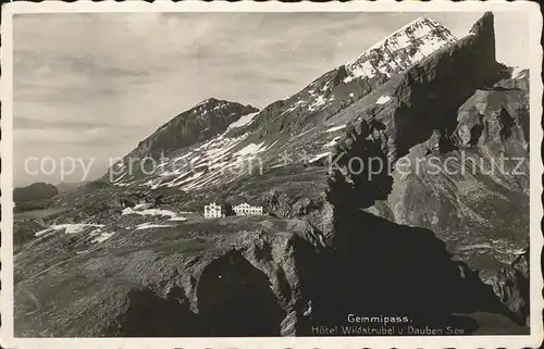 Gemmipass Wallis Berghotel Wildstrubel Daubensee Bergsee Kat. Gemmipass