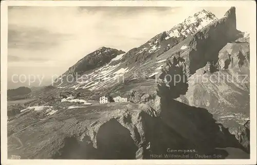 Gemmipass Wallis Berghotel Wildstrubel Daubensee Bergsee Alpen Kat. Gemmipass