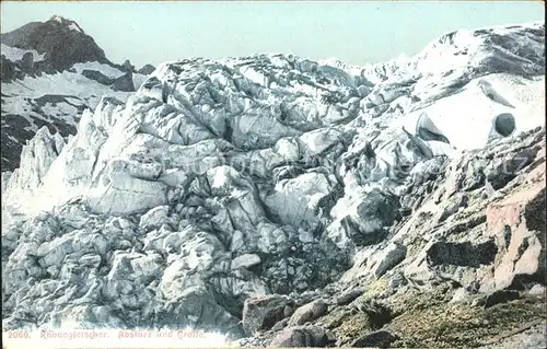 Rhonegletscher Glacier du Rhone Absturz und Grotte Kat. Rhone