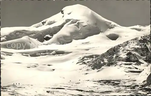 Saas Fee Allalinhorn mit Feegletscher von der Langenfluh Walliser Alpen Kat. Saas Fee