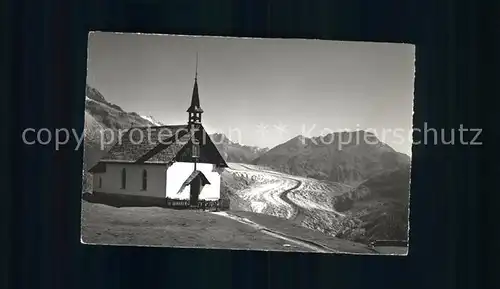 Belalp Kapelle Grosser Aletschgletscher Walliser Alpen Kat. Belalp