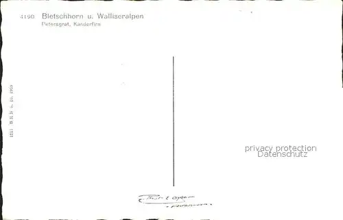 Bietschhorn und Walliser Alpen Kat. Bietschhorn