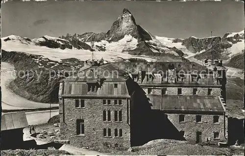 Gornergrat Zermatt Kulmhotel und Matterhorn Walliser Alpen Kat. Gornergrat