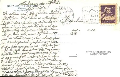 Kyburg Schloss Kat. Kyburg