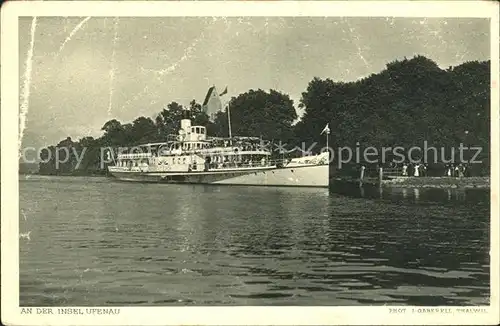 Insel Ufenau Dampfschiffahrt auf dem Zuerichsee Kat. Pfaeffikon SZ