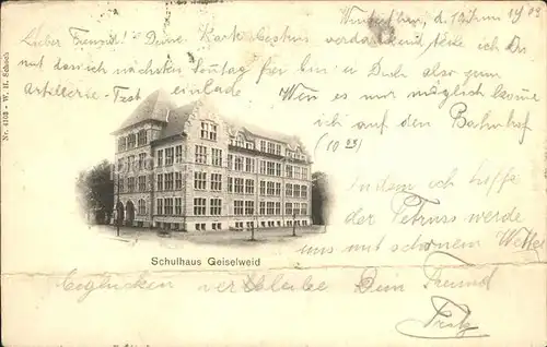 Winterthur Schulhaus Geiselweid Kat. Winterthur