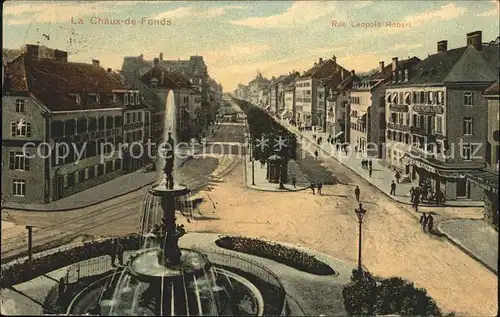 La Chaux de Fonds Fontaine Rue Leopold Robert Kat. La Chaux de Fonds