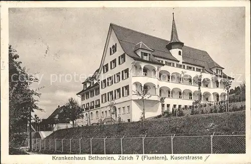 Fluntern Zuerich Krankenhaus Bethanien Kat. Fluntern