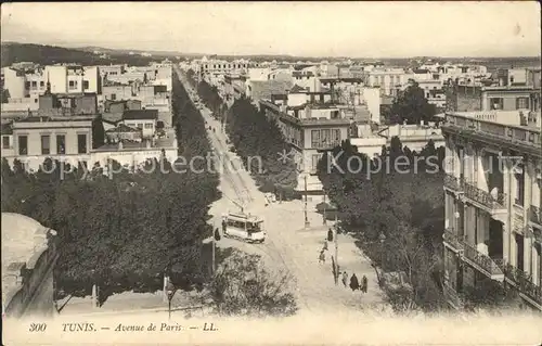 Tunis Avenue de Paris Tram Kat. Tunis
