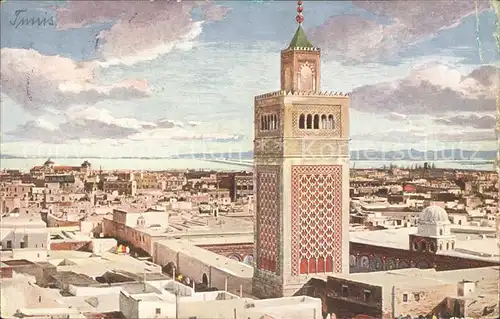 Tunis Vue generale et la Grande Mosquee Kat. Tunis