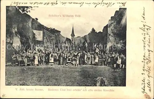 Wiedikon Theaterauffuehrung Drama Wilhelm Tell Schiller Kat. Zuerich