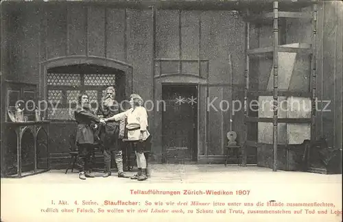 Wiedikon Theaterauffuehrung Drama Wilhelm Tell Schiller Kat. Zuerich