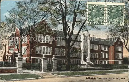 Brantford Collegiate Institute Stempel auf AK Kat. Brantford