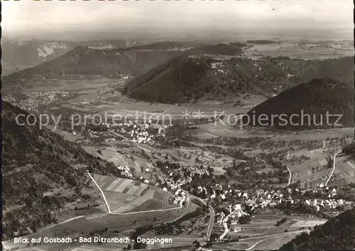 Gosbach und Deggingen Fliegeraufnahme Kat. Bad Ditzenbach