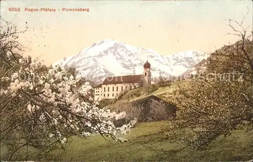 Pfaefers Pirminsberg Kloster Baumbluete Alpen Kat. Pfaefers