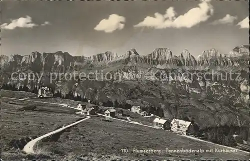 Flumserberg Bergheim Tannenbodenalp mit Kurhaeuser Alpenpanorama Kat. Flumserberg Bergheim