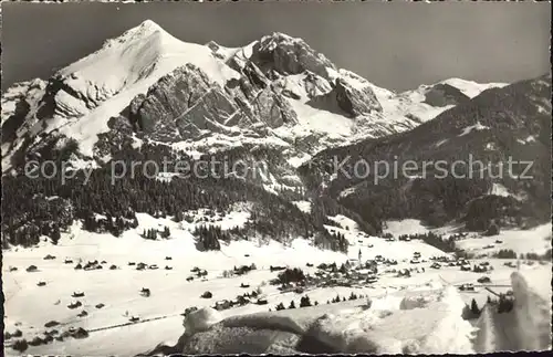 Wildhaus SG mit Schafberg und Saentis Skigebiet Obertoggenburg Kat. Wildhaus Lisighaus