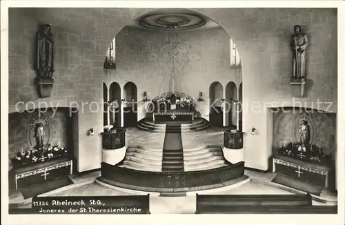Rheineck SG Inneres der St Theresienkirche Kat. Rheineck