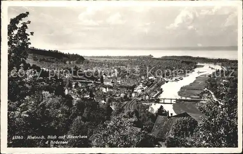 Rheineck SG Panorama Blick auf Altenrhein und Bodensee Kat. Rheineck